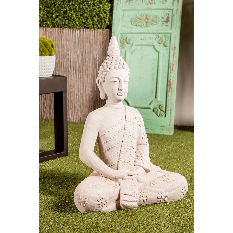 28" Gray Buddha Garden Sculpture