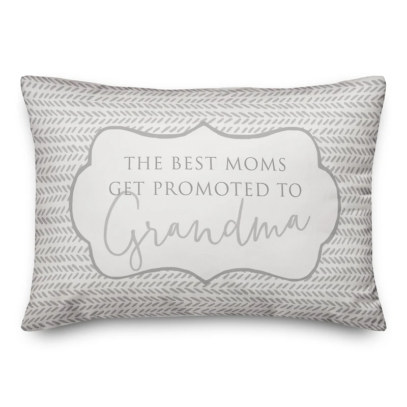 The Best Moms Get Promoted To Grandma Throw Pillow
