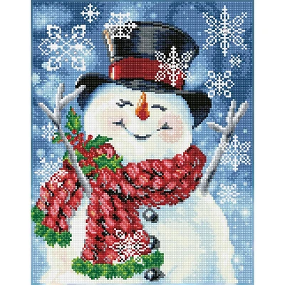 Diamond Dotz® Intermediate Joyful Jolly Snowman Diamond Painting Kit