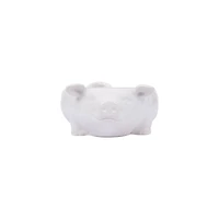 Hello Honey® 12.5" White Ceramic Pig Shaped Bowl