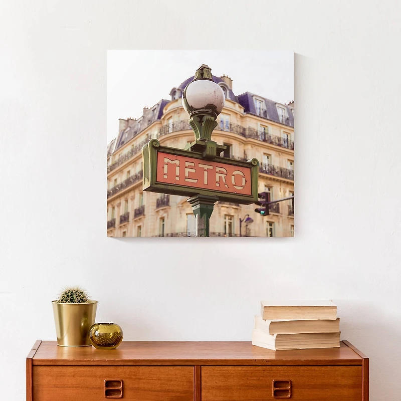 Metro Sign 16" x 16" Canvas Wall Art