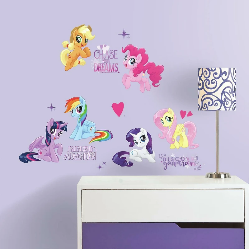 RoomMates My Little Pony The Movie Peel & Stick Glitter Wall Decals