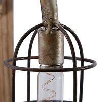 15" Brown Iron Industrial LED Wall Sconce