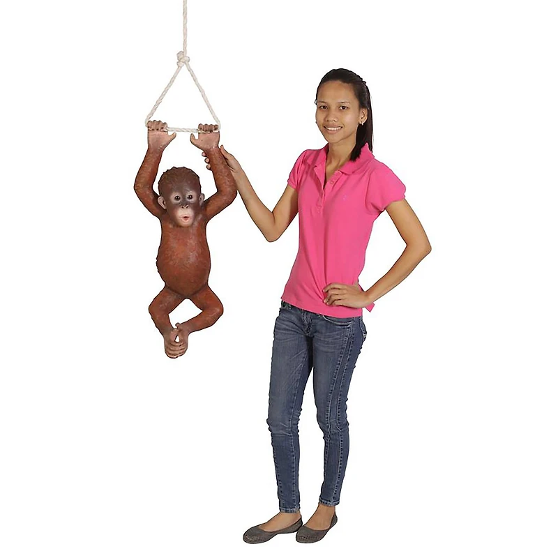 Design Toscano 29" Pongo the Hanging Baby Orangutan Statue