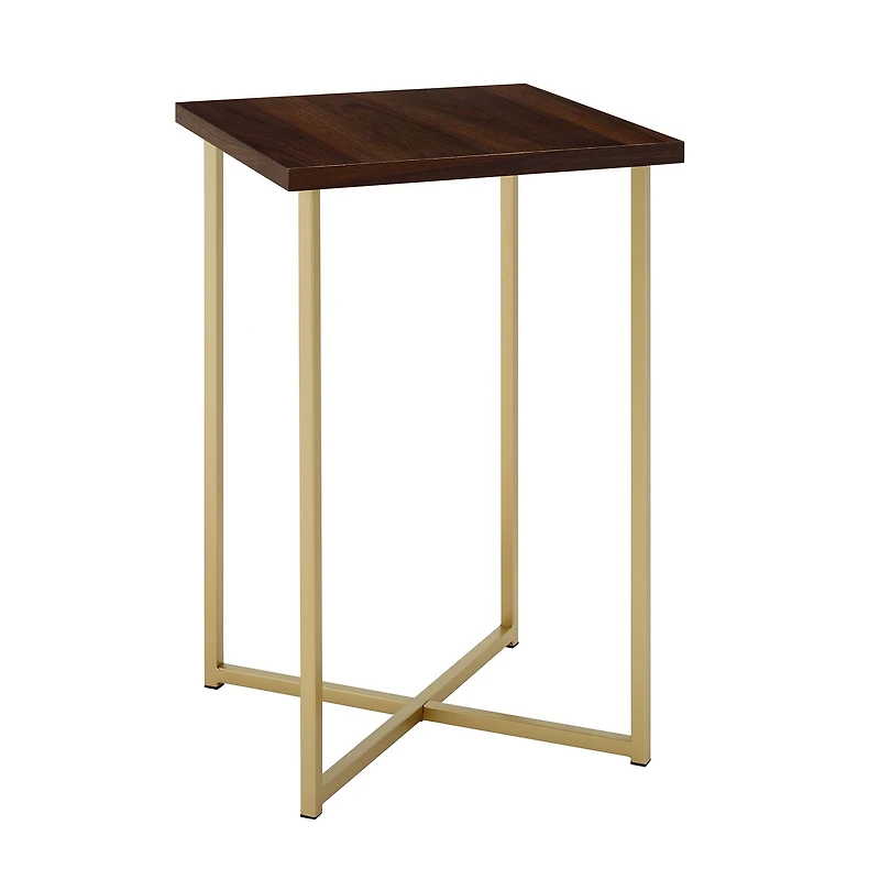Walker Edison Luxe Modern Glam Square Side Table