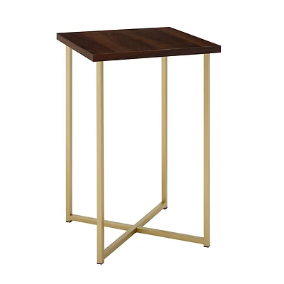 Walker Edison Luxe Modern Glam Square Side Table