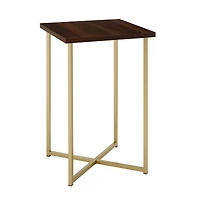 Walker Edison Luxe Modern Glam Square Side Table