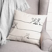 Easter Bunnies Design Pillow 2 18" x 18" Throw Pillow