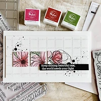 Pinkfresh Studio Floral Focus Cling Rubber Background Stamp