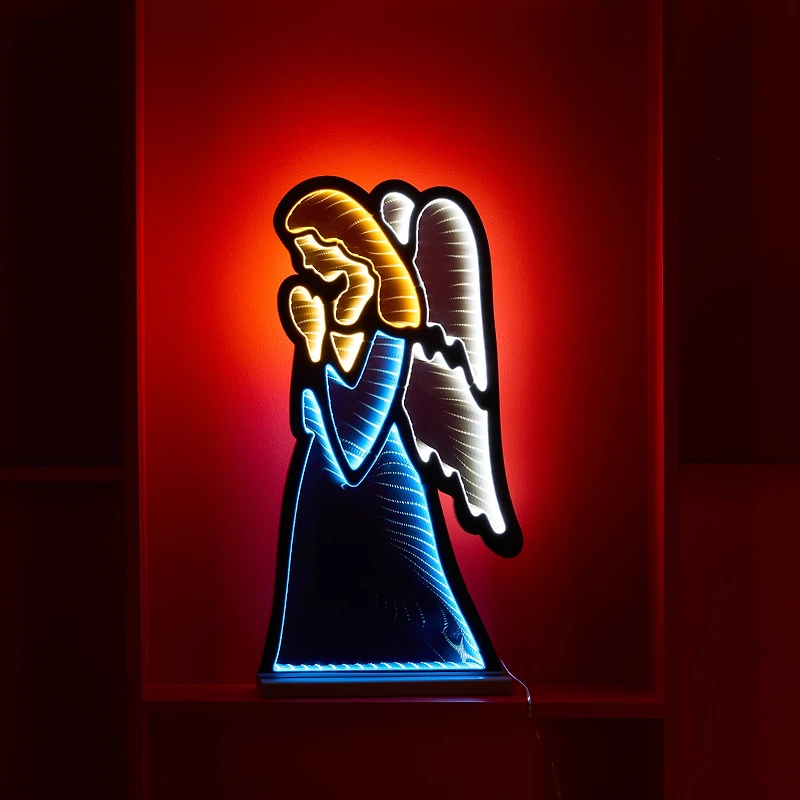 24.5" Blue Holiday Angel Ekko Light Display