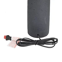 Brown Cement Modern Table Lamp, 23" x 14" x 14"