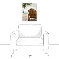 Beach Chair 16" x 20" Canvas Wall Art