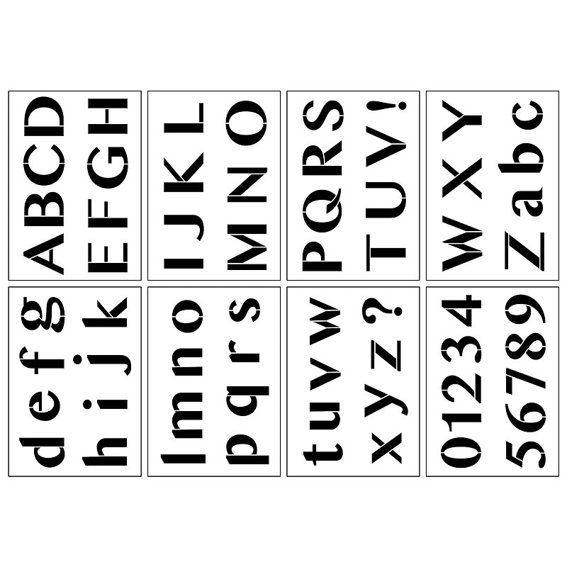 2" Modern Sans Serif Alphabet Stencils by Craft Smart®