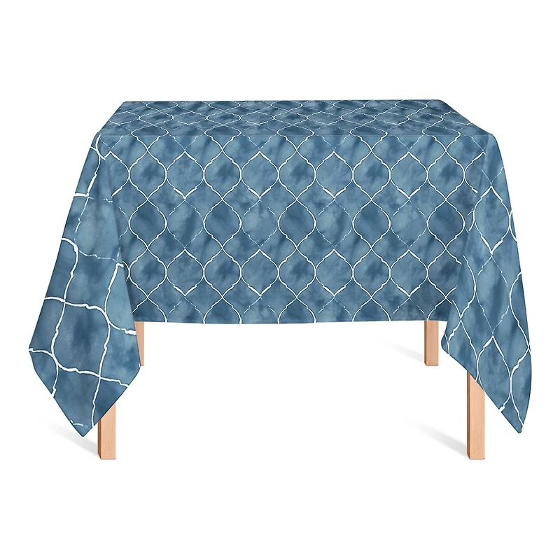 Blue Ogee Pattern 58" x 58" Tablecloth