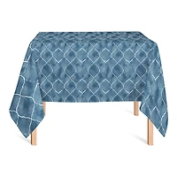 Blue Ogee Pattern 58" x 58" Tablecloth