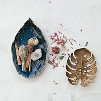 Hello Honey® 6.5" Antique Monstera Leaf Tabletop Accent