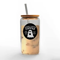 Freshly Boo'ed Coffee 16oz. Glass Can Cup