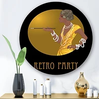 Designart - Retro Fashion Glamour African American Woman
