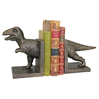 11.5" T-Rex Dinosaur Cast Iron Sculptural Bookend Set
