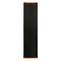 Black with Orange Border Floral Wrapping Paper by Ashland®
