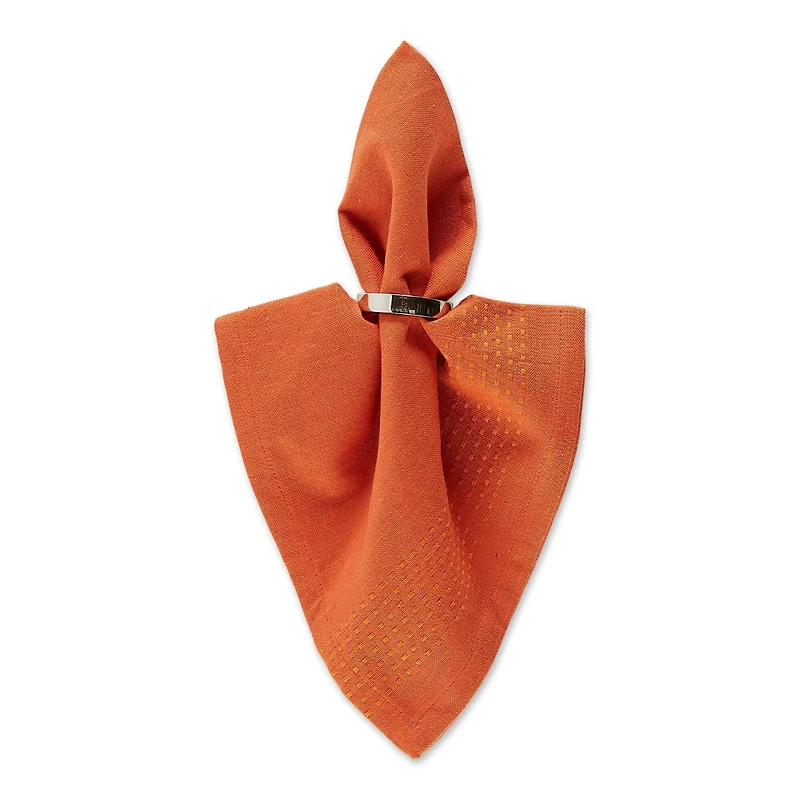 DII® Burnt Orange Dobby Stripe Cloth Dinner Napkins, 6ct.