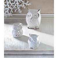 4" Porcelain Friendly Owl Candle Oil Warmer