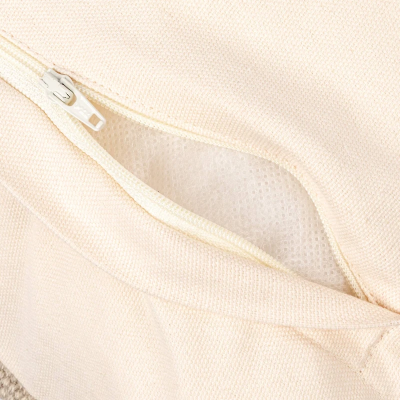 Hello Honey® Olive & Gray Woven Cotton Basket Weave Lumbar Pillow