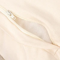 Hello Honey® Olive & Gray Woven Cotton Basket Weave Lumbar Pillow