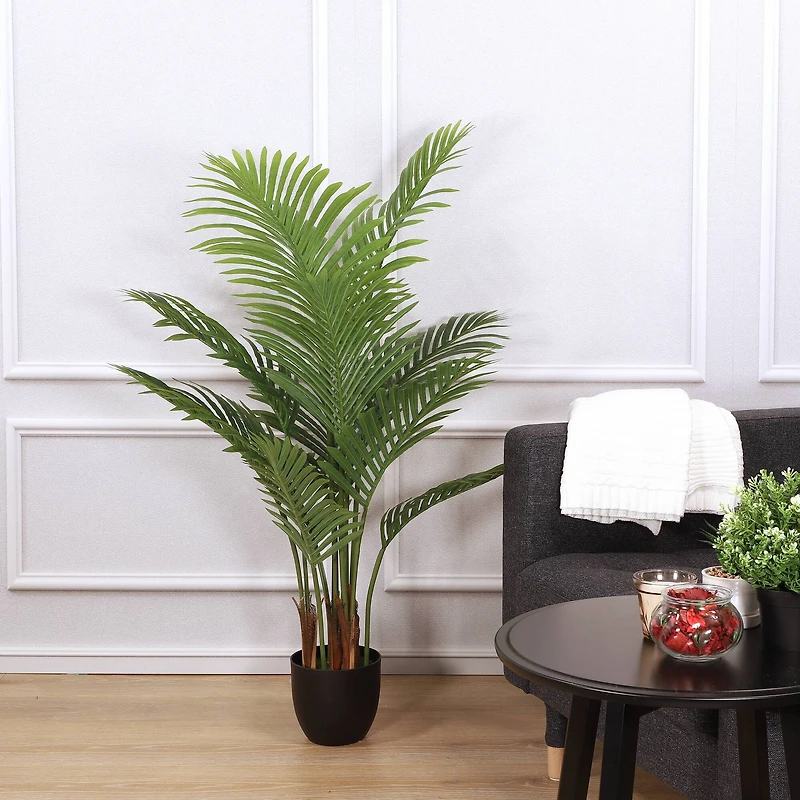 6 Pack: 4ft. Areca Palm in Black Planter