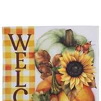 18" x 12.5" Pumpkins & Sunflowers Welcome Fall Harvest Outdoor Garden Flag