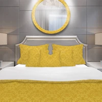 Designart 'Luxury Golden Floral Glam Duvet Cover Set