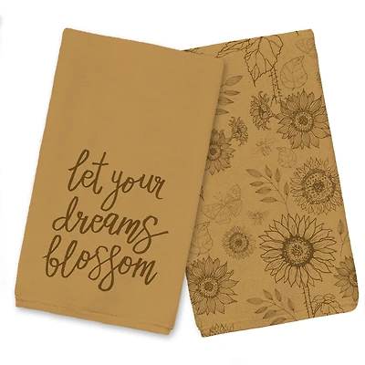 Let Your Dreams Blossom Tea Towel Set