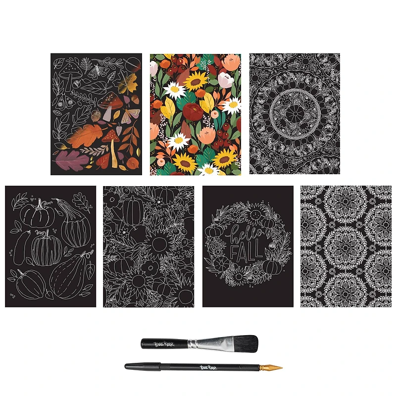 Brea Reese™ 6" x 8" Festive Harvest Scratch Art Paper Pad