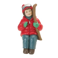 Holiday Children Shelf Sitter with Skis & Skates Set