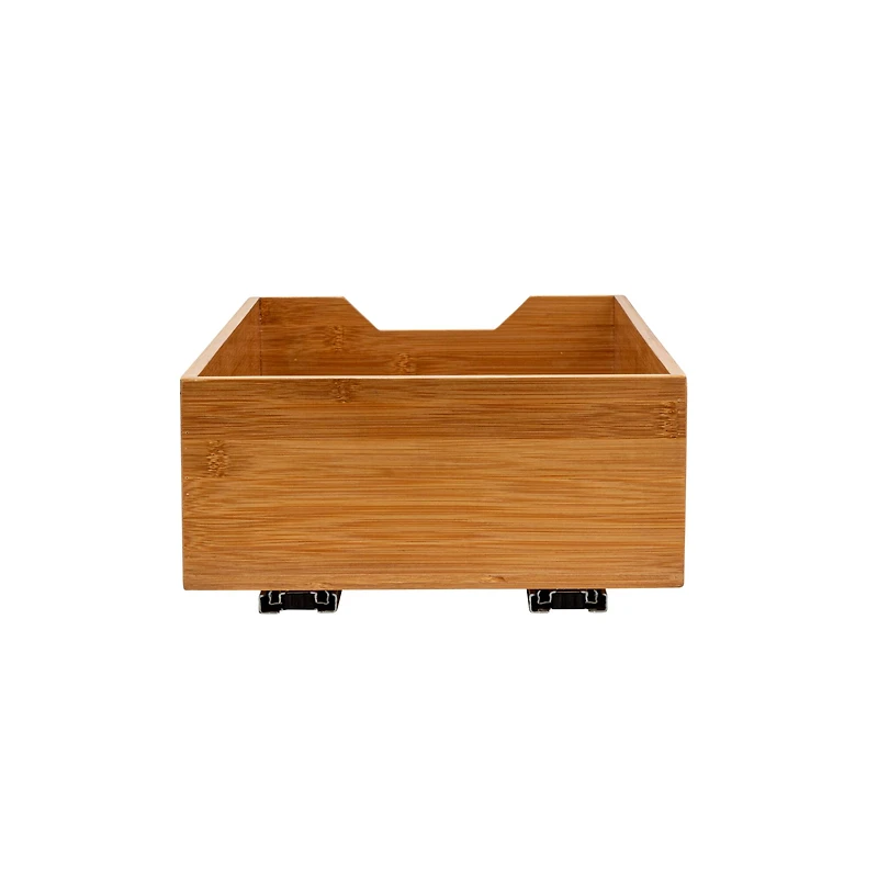 Household Essentials Glidez Bamboo & Steel Slide-Out Storage Organizer
