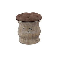 18" Chinese Fir Rustic Stool