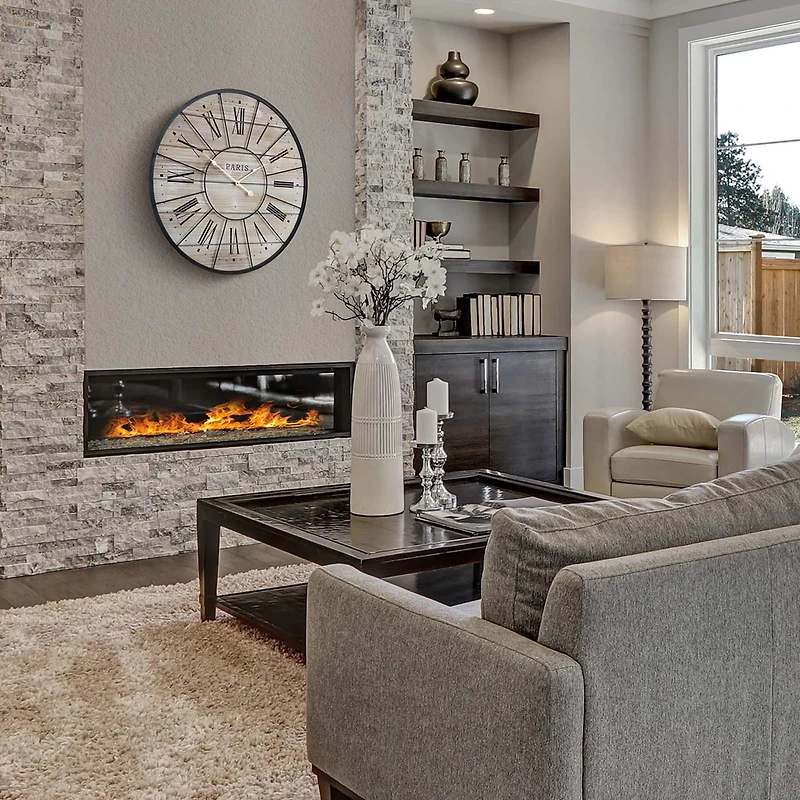 Sorbus® 24" Paris Wood Roman Numeral Clock