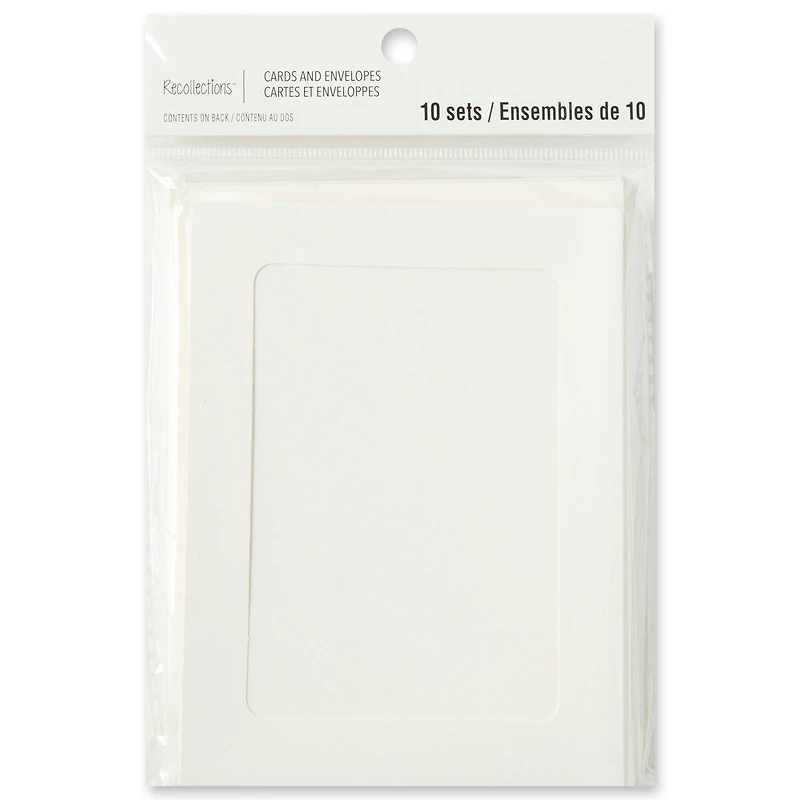 12 Packs: 10 ct. (120 total) 5" x 7" Ivory Frame Cards & Envelopes by Recollections™