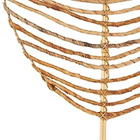 6.5ft. Light Brown Bamboo Palm Leaf Woven Foliage Set