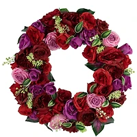 24" Mixed Rose Wreath