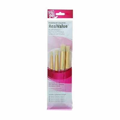 Princeton™ RealValue™ Bristle Stencil 4 Piece Brush Set