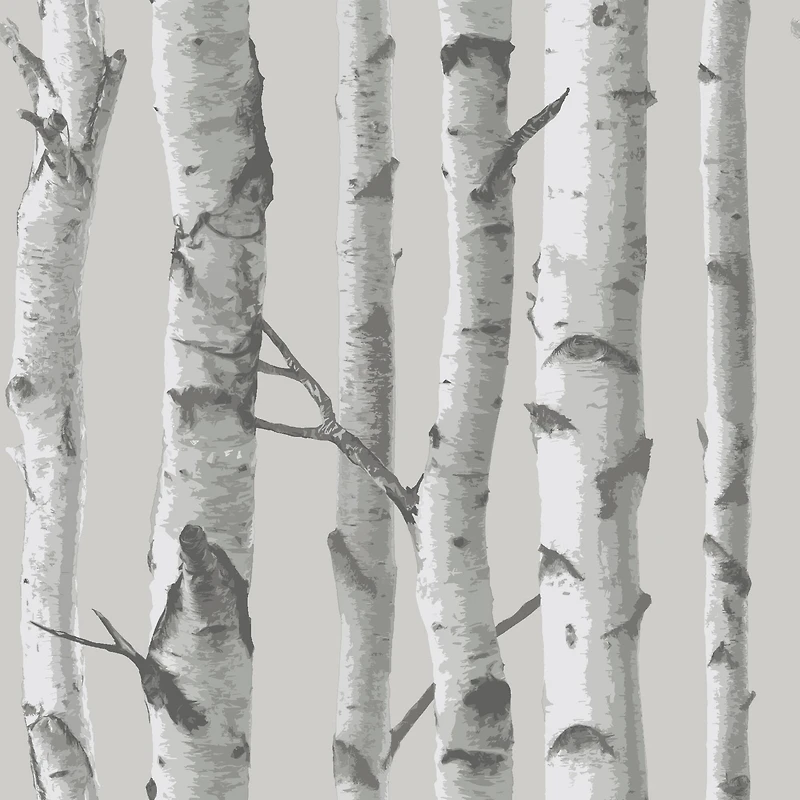 NuWallpaper Birch Gray Peel & Stick Wallpaper