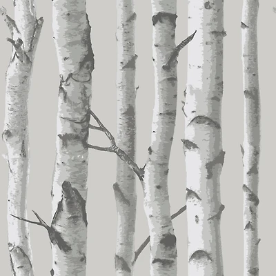 NuWallpaper Birch Gray Peel & Stick Wallpaper