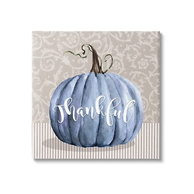 Stupell Industries Thankful Pumpkin Canvas Wall Art