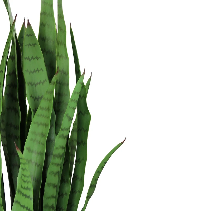 3ft. Potted Two-Tone Green Artificial Snake Plant