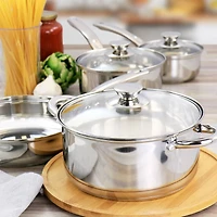 Gibson Home® Anston 7-Piece Silver Stainless Steel Cookware Set