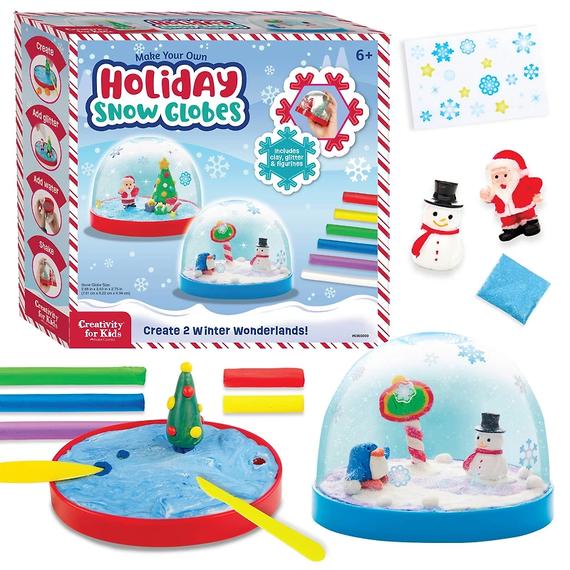 Creativity for Kids® Make Your Own Holiday Snow Globes