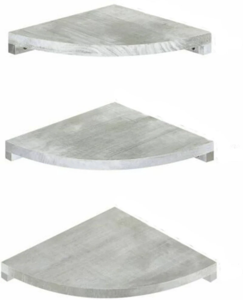 Olive Green Floating Corner Wall Shelf Set