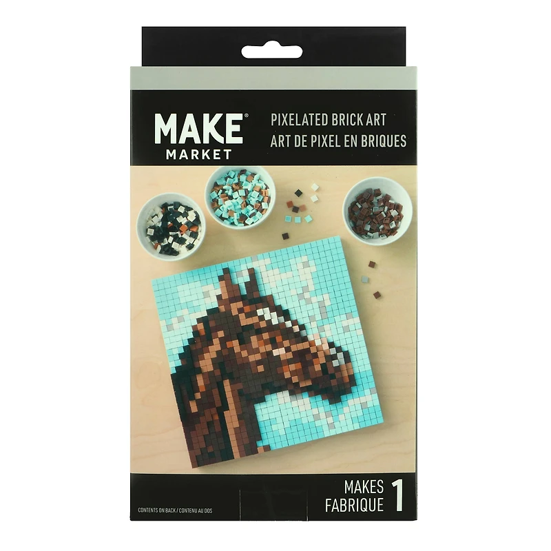 10" x 10" Horse Pixelated Brick Art Kit by Make Market®