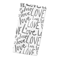 Love Typography 10" x 10" Cotton Twill Napkin
